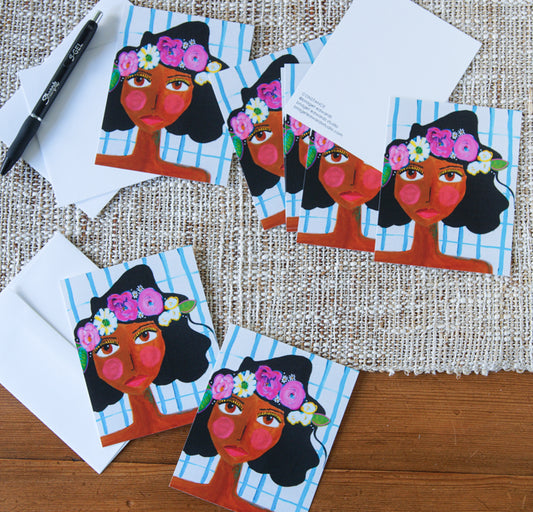 CONSTANCE - flat art notecards, set of 4