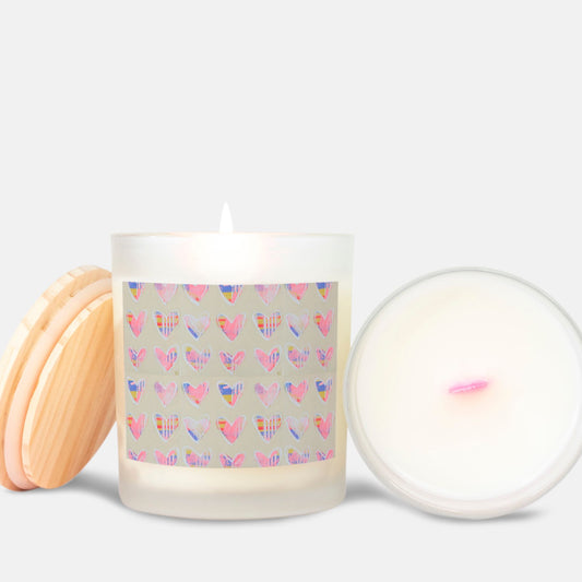 MADRAS Pink Wick Candle in Frosted Glass