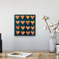 Maraschino Delight: Original Mixed Media Artwork with Vintage Cookbook and Hearts from Bridget Edwards Studio on light grey wall with vase and cotton bolls