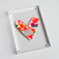Mixed Media Hearts in Acrylic Frames