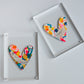 Mixed Media Hearts in Acrylic Frames