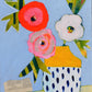 original mixed media floral painting