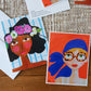 BIRDIE + CONSTANCE - flat art notecards, set of 6