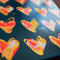 Close up of Maraschino Delight: Original Mixed Media Artwork with Vintage Cookbook and Hearts from Bridget Edwards Studio