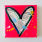 PINK VELVET CAKE. Set of 4 original mixed media on canvas. from Bridget Edwards Studio. 