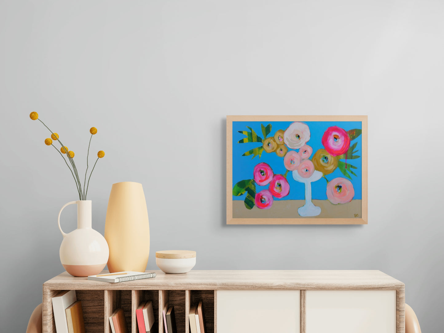 FLORALS on CANVAS BOARD